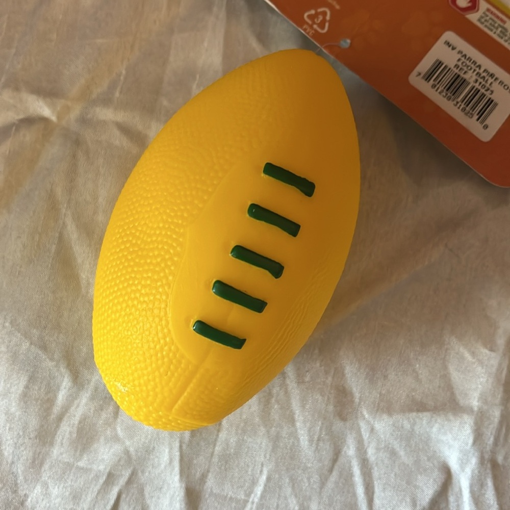 NWT Dog/Pet Squeeze Me Football Toy